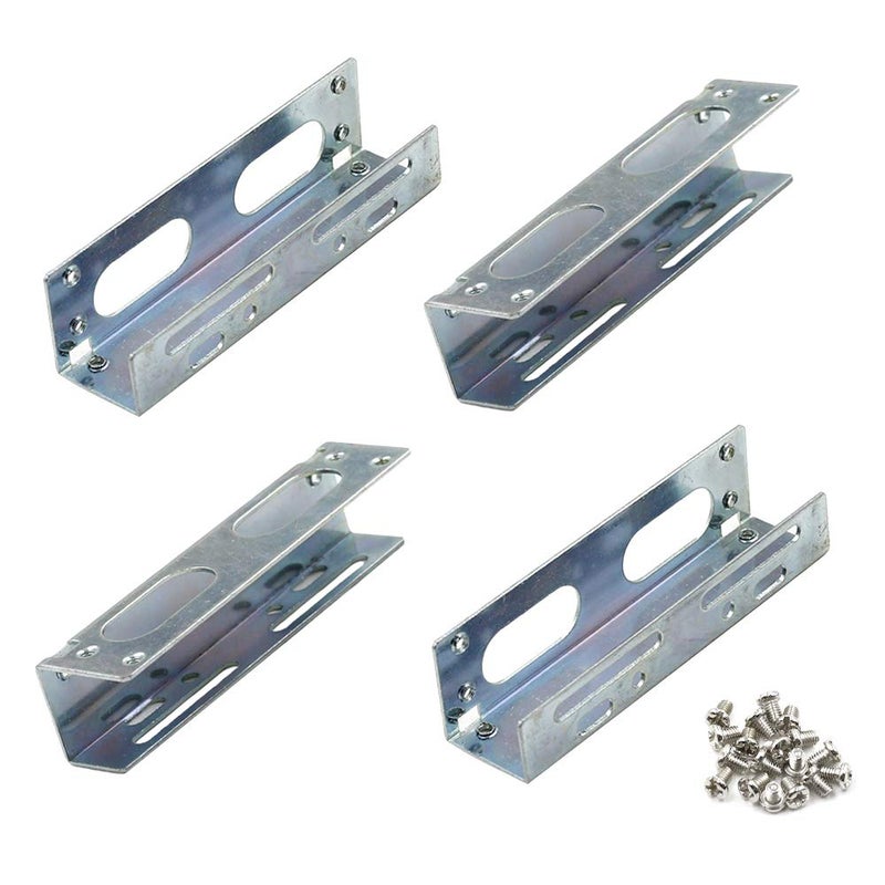 PHITUODA 3.5" to 5.25" Hard Drive Bay Metal Mounting Bracket Adapter for 5.25" Internal Bay Drive, HDD Drive Adapter -2 Pairs - Image 1